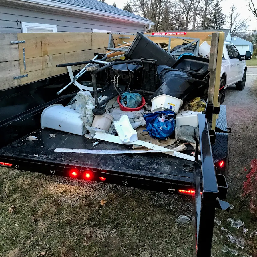 Roll-off dumpster delivered to a residential driveway in Urbana